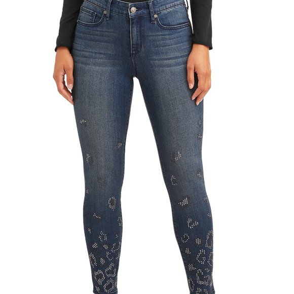 New Mid Rise Stretchy Ankle Jeans Pants. - Picture 1 of 10